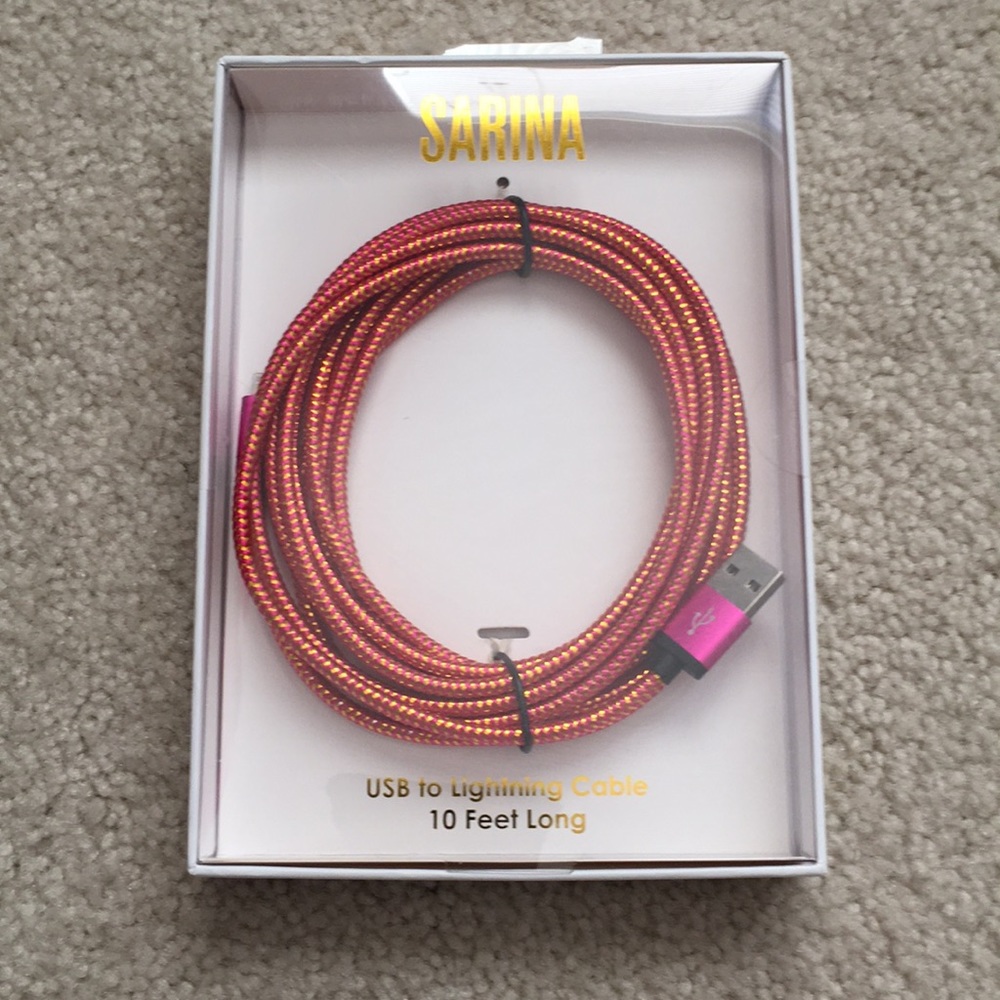 Sarina USB to lightning cable 10 foot NIB